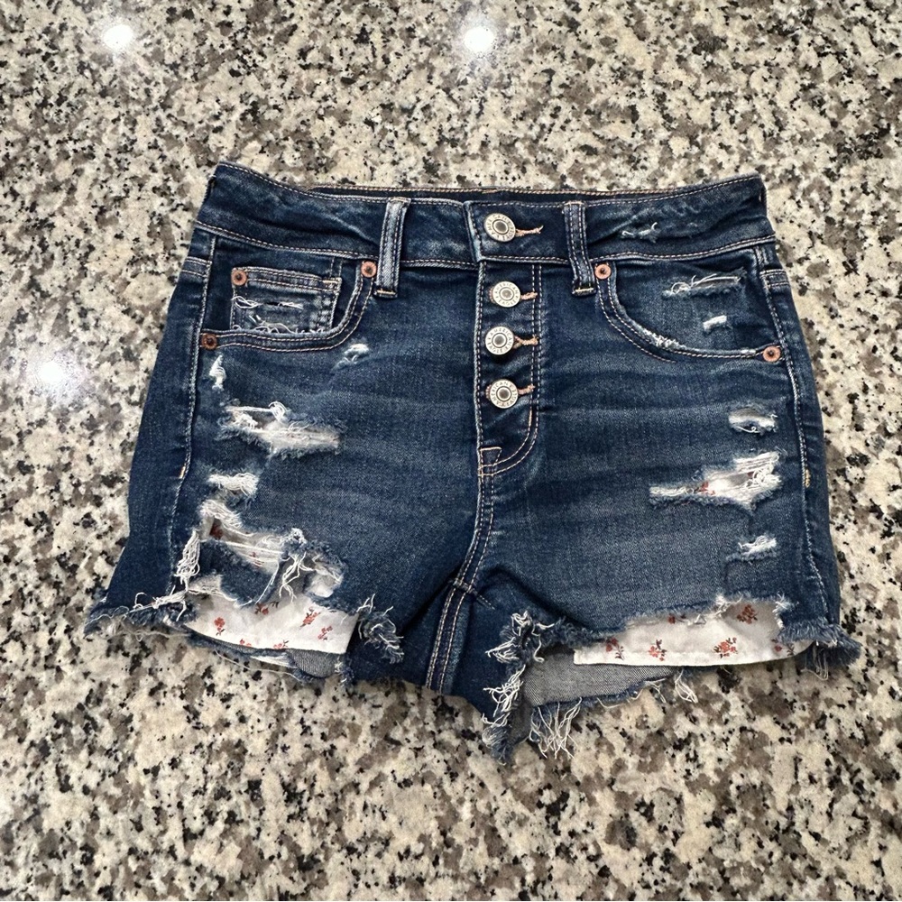 American Eagle Next Level Stretch High Rise Jeans Shorts Size 4